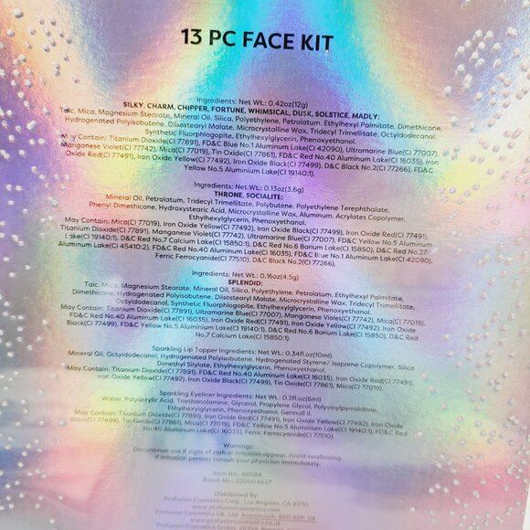 Profusion Rose Gold Glitter Chrome 13 Eyeshadow Palette Holiday Make Up Face Kit - Picture 8 of 8